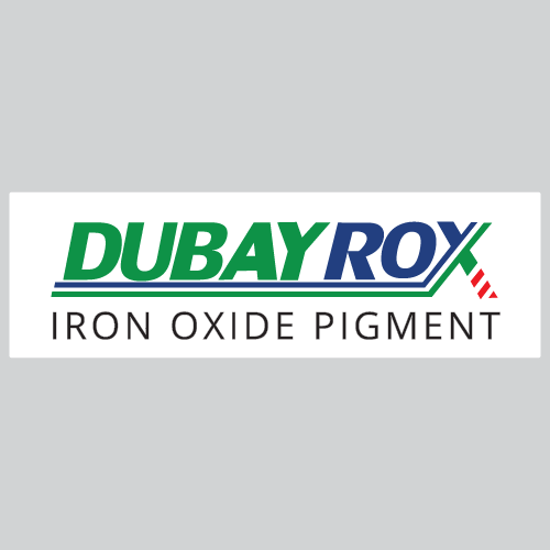 DUBAYROX logo with green and blue text and the words IRON OXIDE PIGMENT below it.