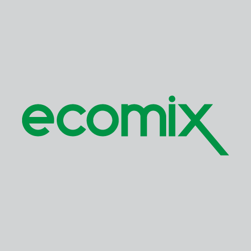 Ecomix logo in green text on a light gray background.