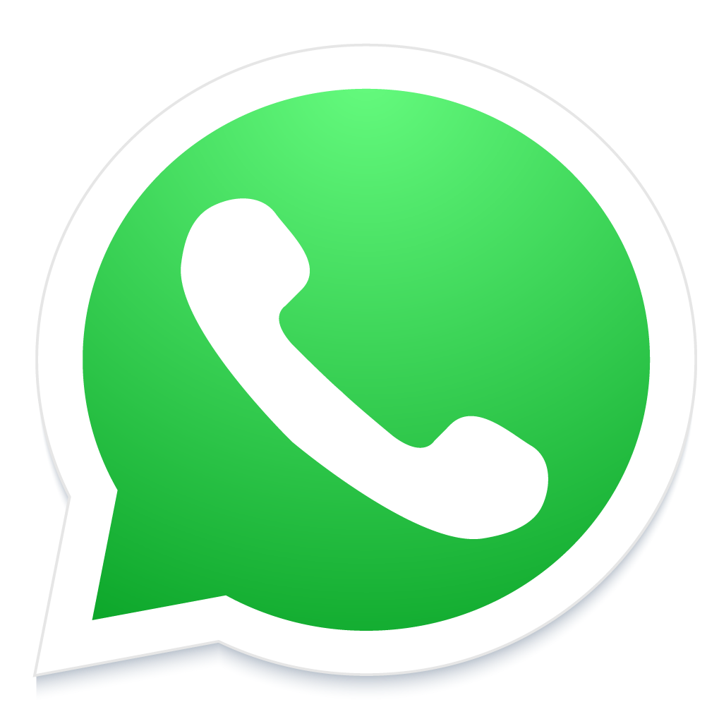 WhatsApp logo with white phone handset inside a green speech bubble.